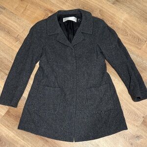 Charles Nolan New York Women’s Charcoal Trench Coat Size M